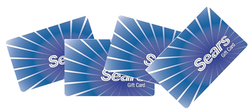 a group of blue gift cards