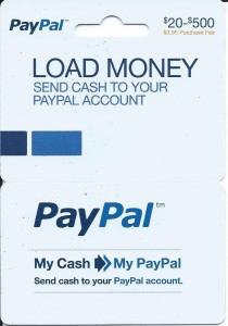 a close-up of a paypal card
