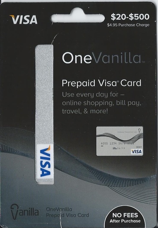 Visa Gift Card, Vanilla, $20 $500 1 Ea, Shop