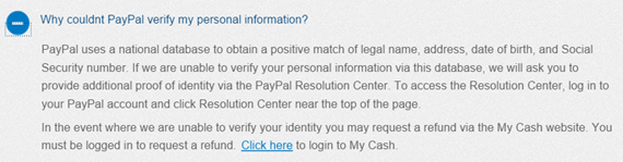 PayPal My Cash