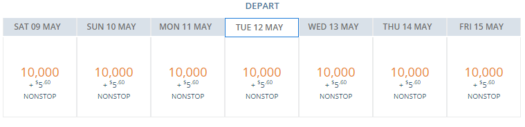 a screenshot of a flight schedule