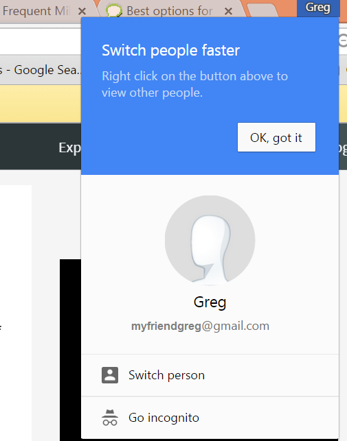 Chrome Switch Person