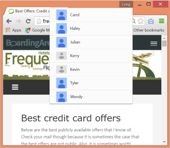 Chrome Switch Person