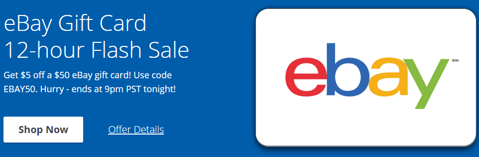 ebay gift card flash sale gyft