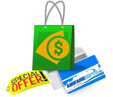 a green bag with a yellow dollar sign and a blue credit card
