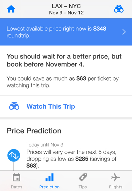 airfare price predictions