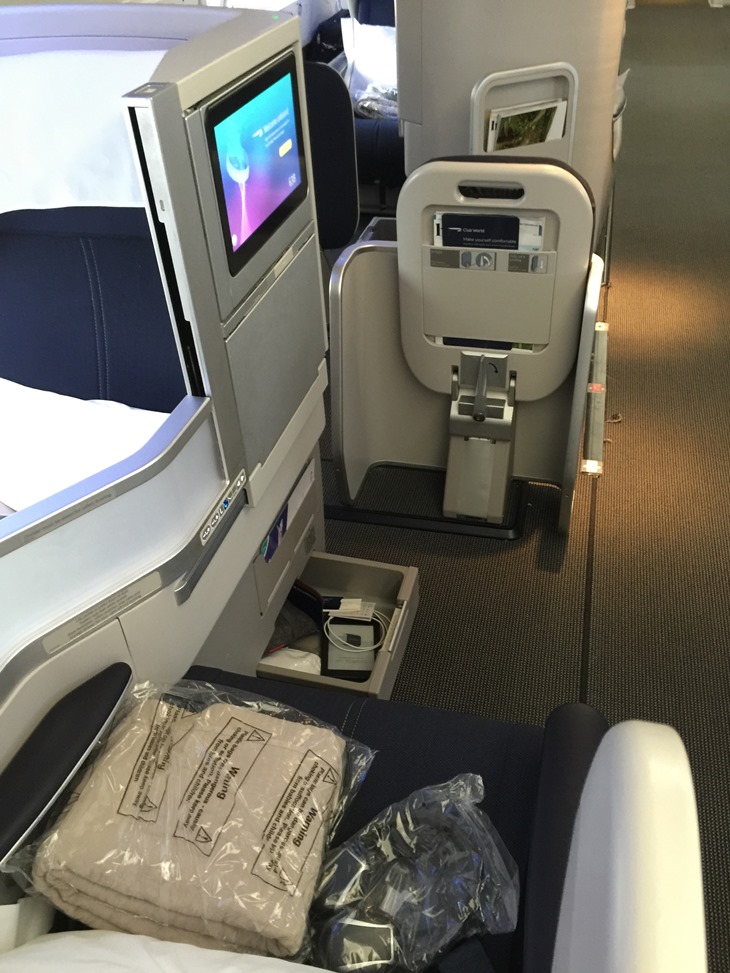 AA vs. BA business class: BA aisle seat