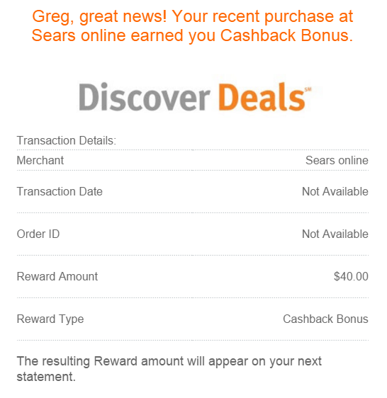 Discover Thanks for using Discover Deals