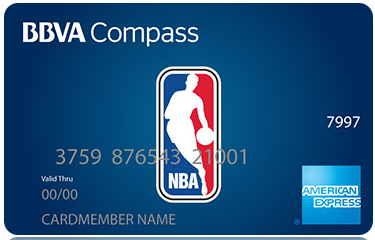 a credit card with a basketball player