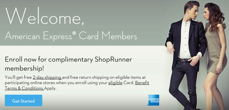 ShopRunner Amex buying miles and delivering flowers