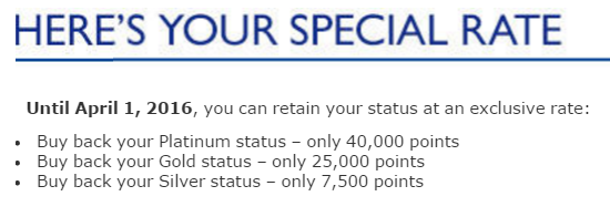 Marriott elite status buy back special rate