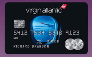 a credit card with a picture of an airplane
