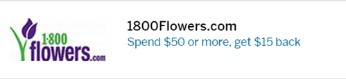 Amex Offers Staples 1800Flowers