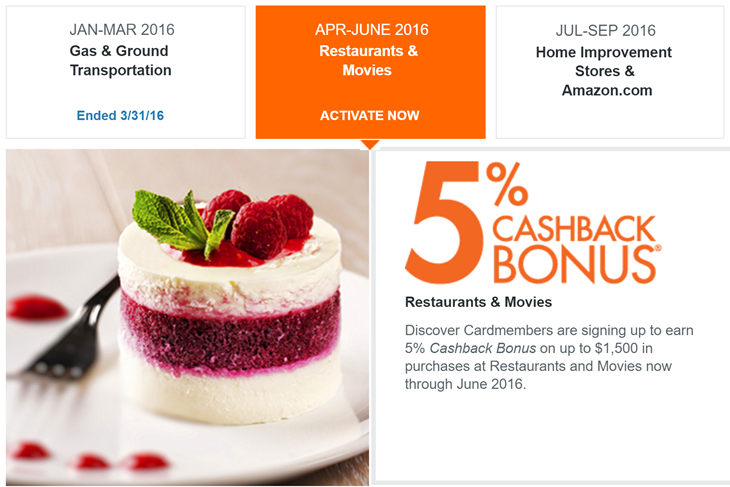 best credit cards for restaurants Discover 2016 qtr 2 restaurants