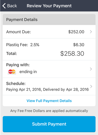Plastiq Mobile App Review Your Payment