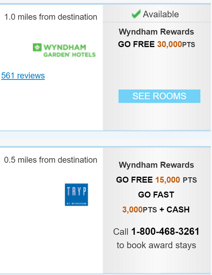 Wyndham Rewards 15K Not