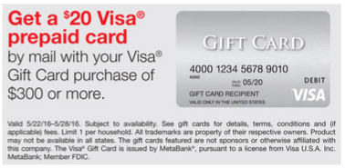 staples visa gift card rebate