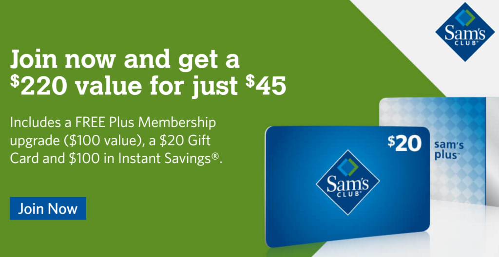 Sam's Club Plus Membership + 20 Gift Card & Freebies for 45 (Or Pay