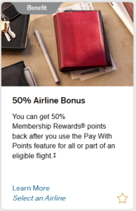 Amex 50% bonus