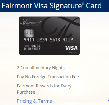 Fairmont Visa
