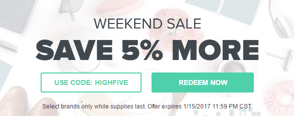 a sale banner with text and images