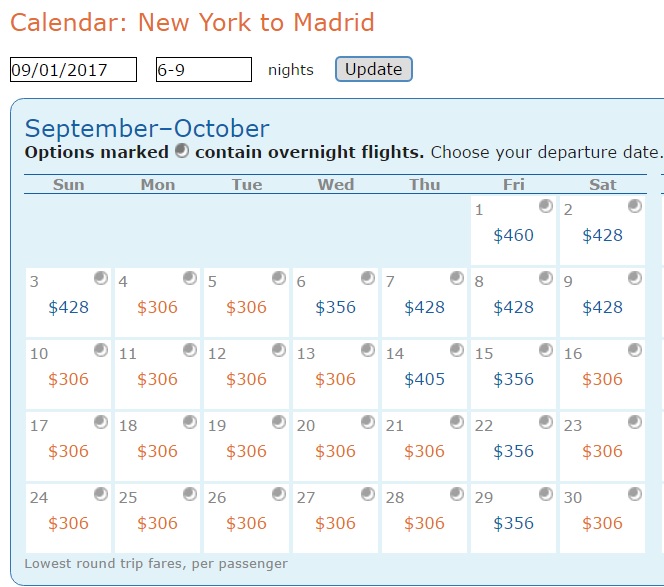 New York to Madrid Spain Europe Airfare Sale