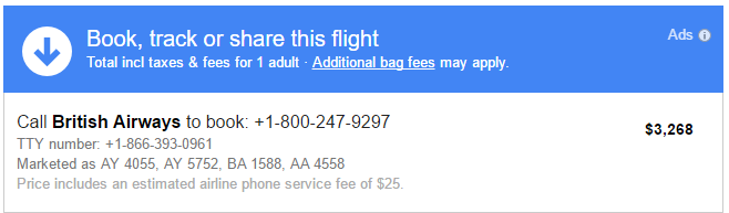 Google Flights Final Price