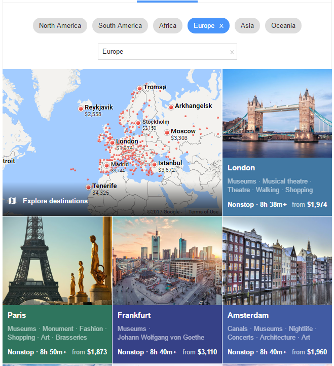 Google Flights Suggest with Specific Dates