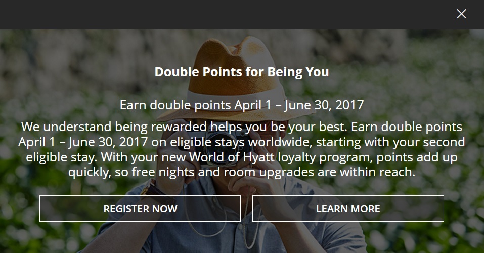 Hyatt Double Points for You