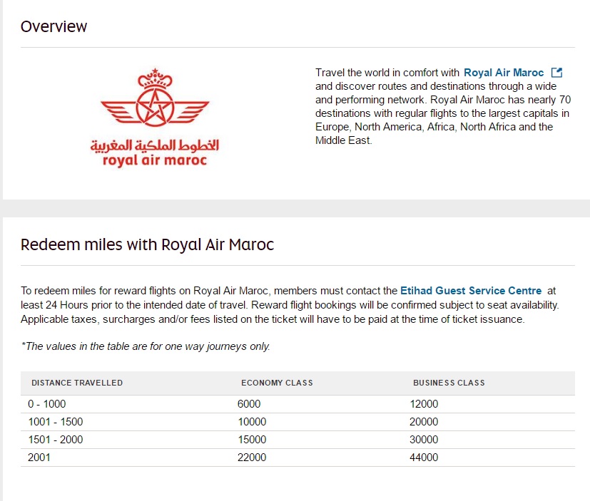 Royal air Maroc etihad