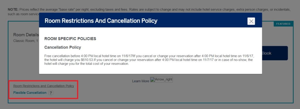 Soffitel NY Cancellation Policy