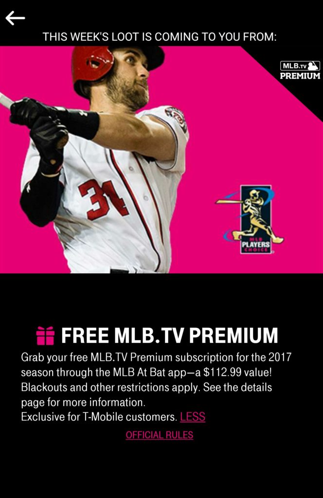 TMobile Free MLBTV