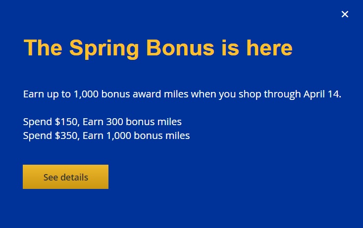 UA Spring Bonus