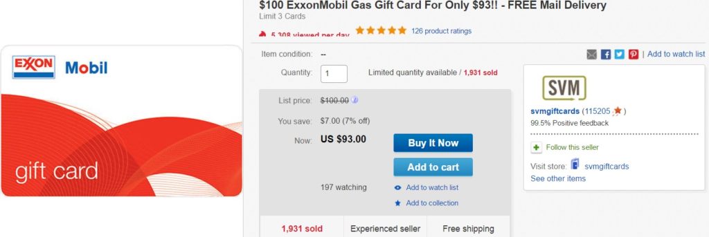 51017 Exxon 100 for 93