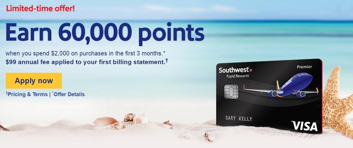 60k Southwest Rapid Rewards Sign Up Offers On All 3 Southwest Credit Cards