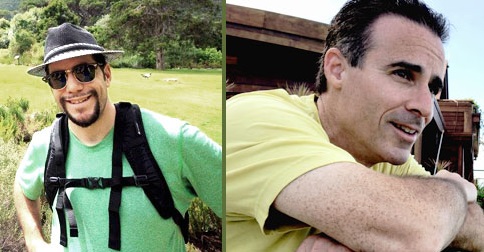 a collage of a man with his arms crossed