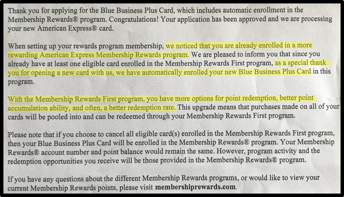 Membership Rewards First