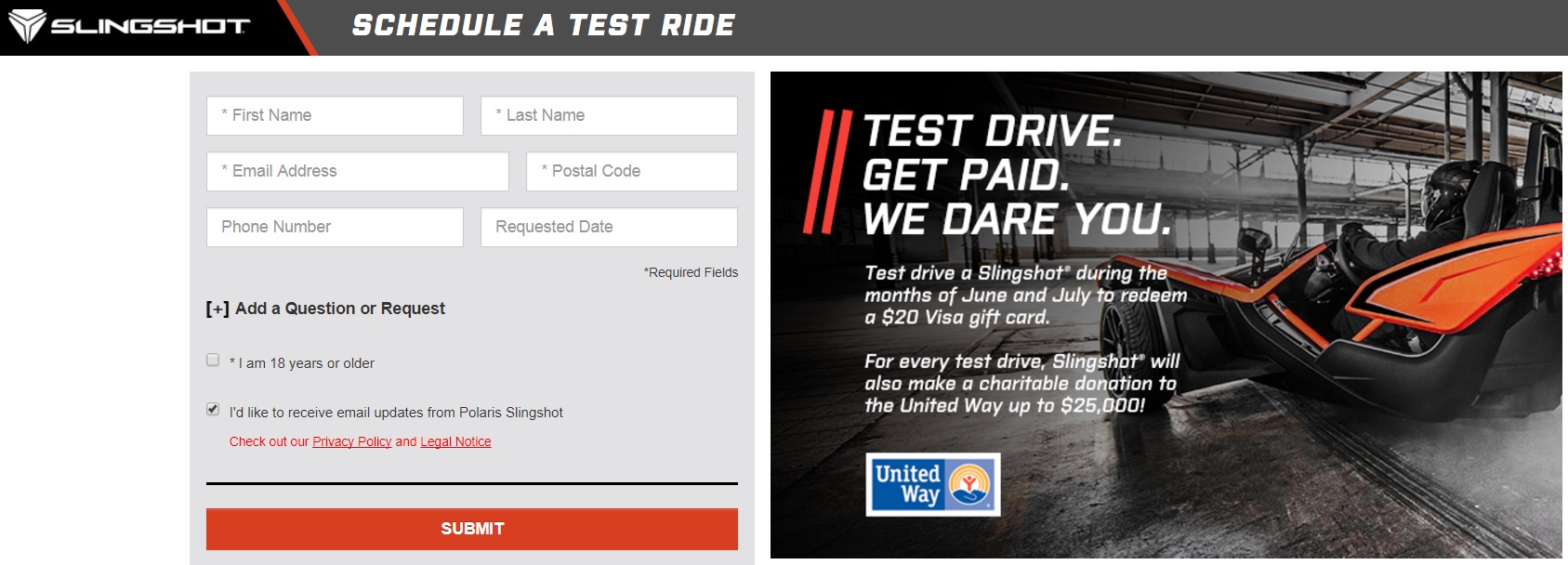 a screenshot of a test ride