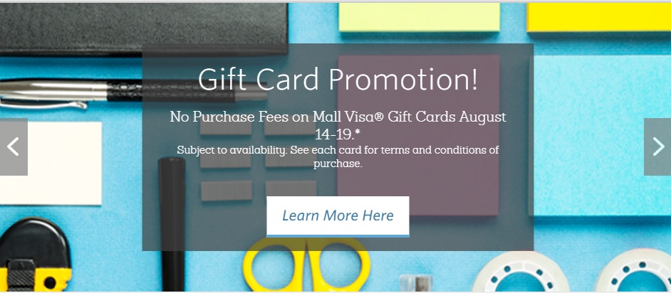 a gift card promotion with a few items