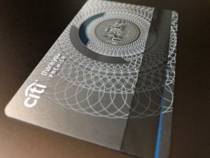 a close up of a credit card