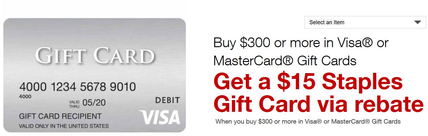 Ignore the image that says you’ll get a $15 Staples gift card. 