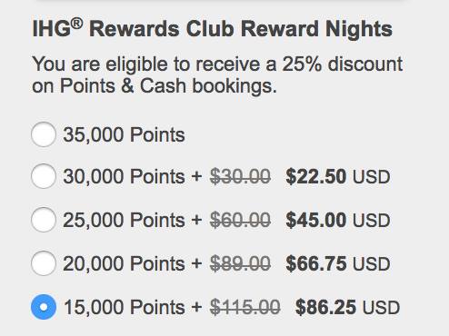 a screenshot of a casino rewards program