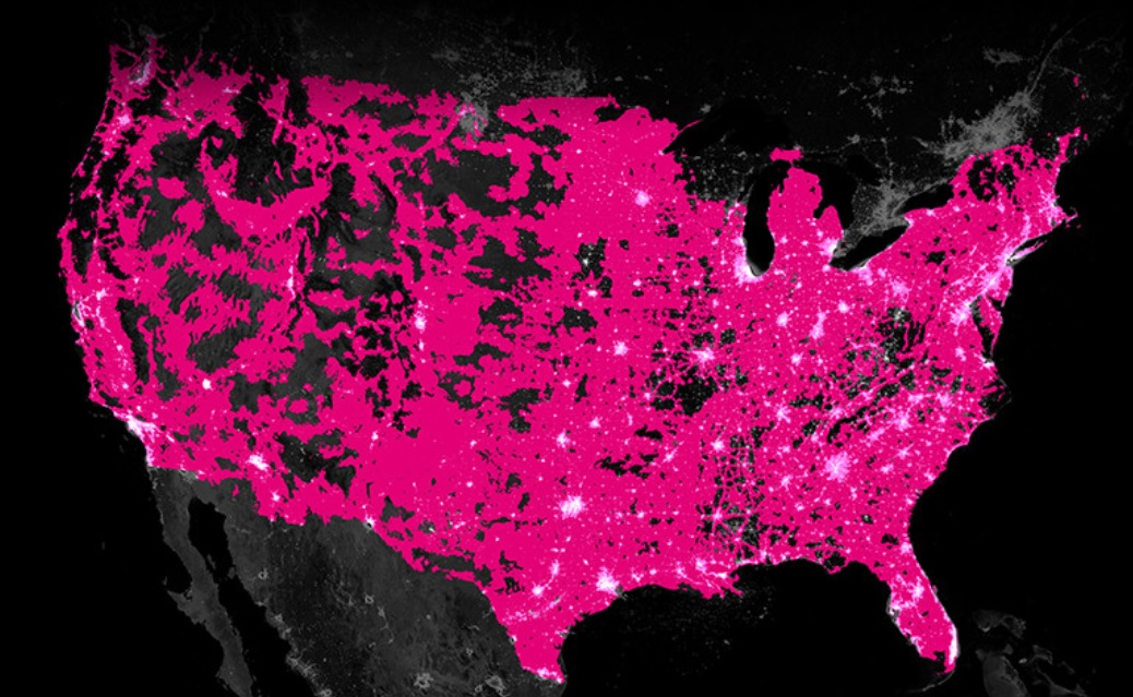 a map of the united states with lights