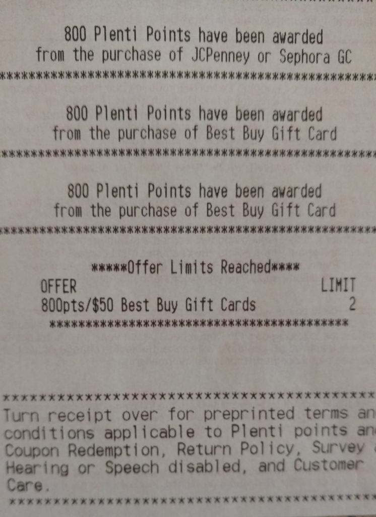 a close up of a gift card