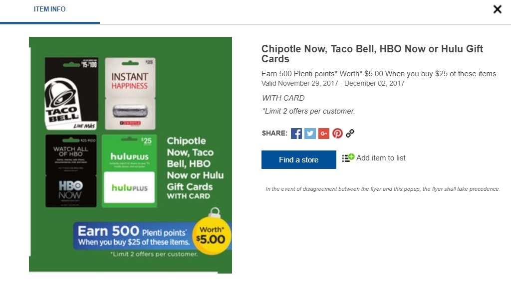 a chipotle gift card