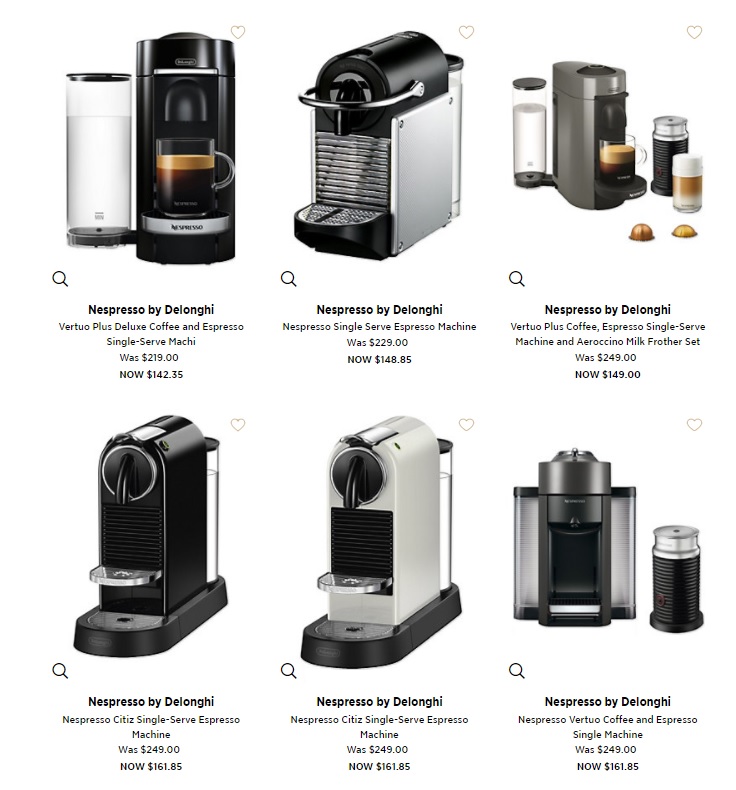 a group of coffee machines