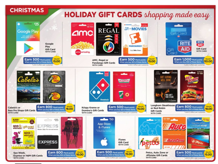 a group of gift cards