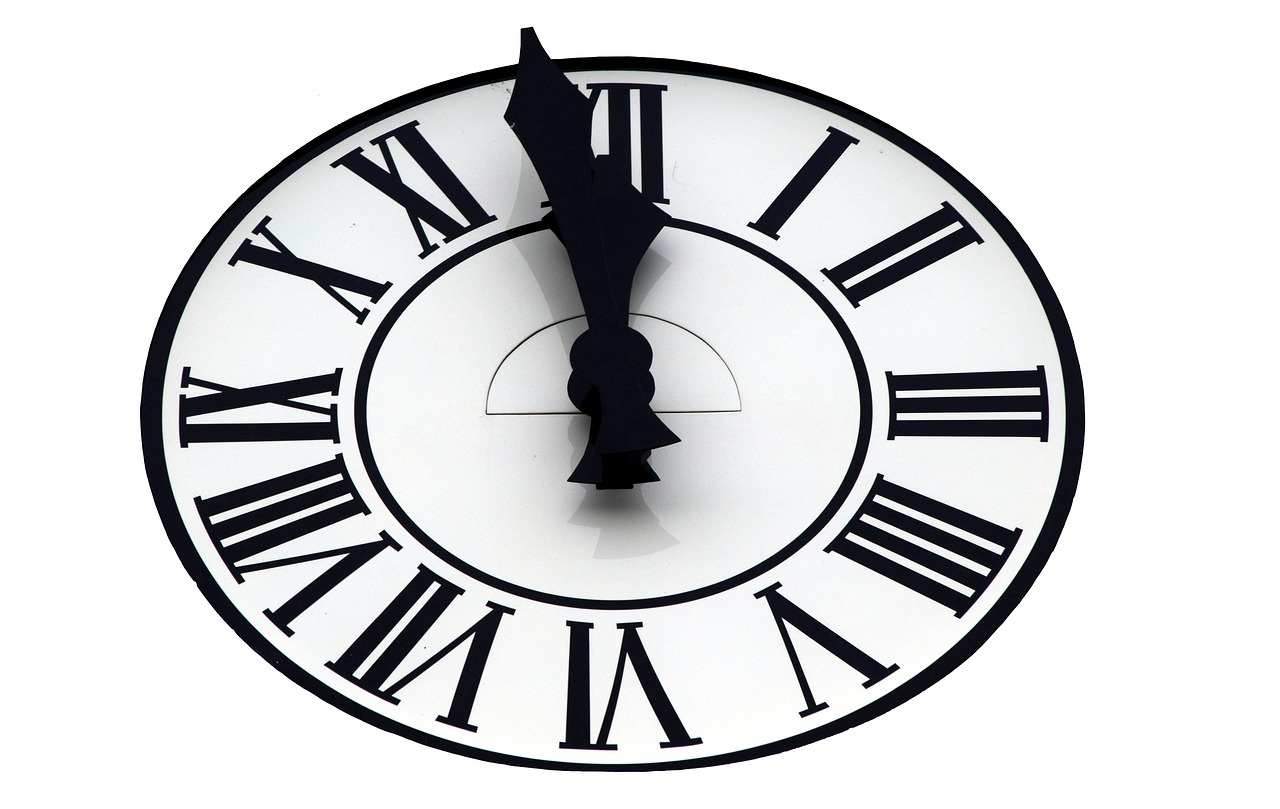 a clock with roman numerals