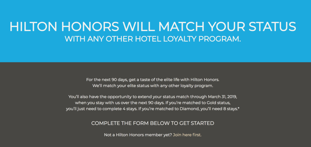 Hilton HHonors Free Hotel Nights