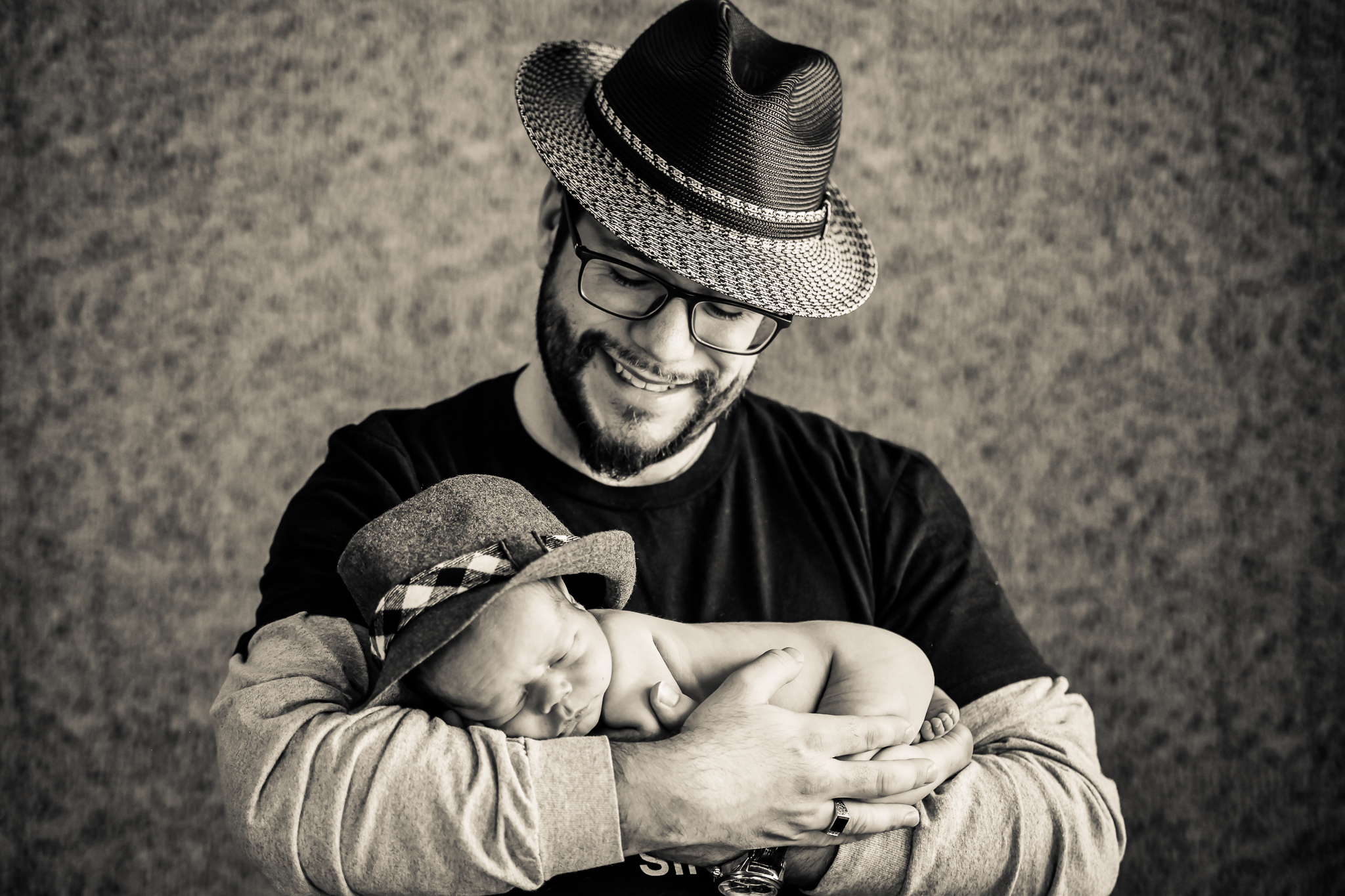 a man holding a baby